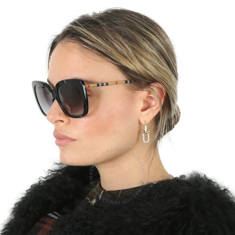 Burberry Women Sunglasses Black Grey Gradient Square BE4323F 38538G BRAND NEW - Picture 9 of 12